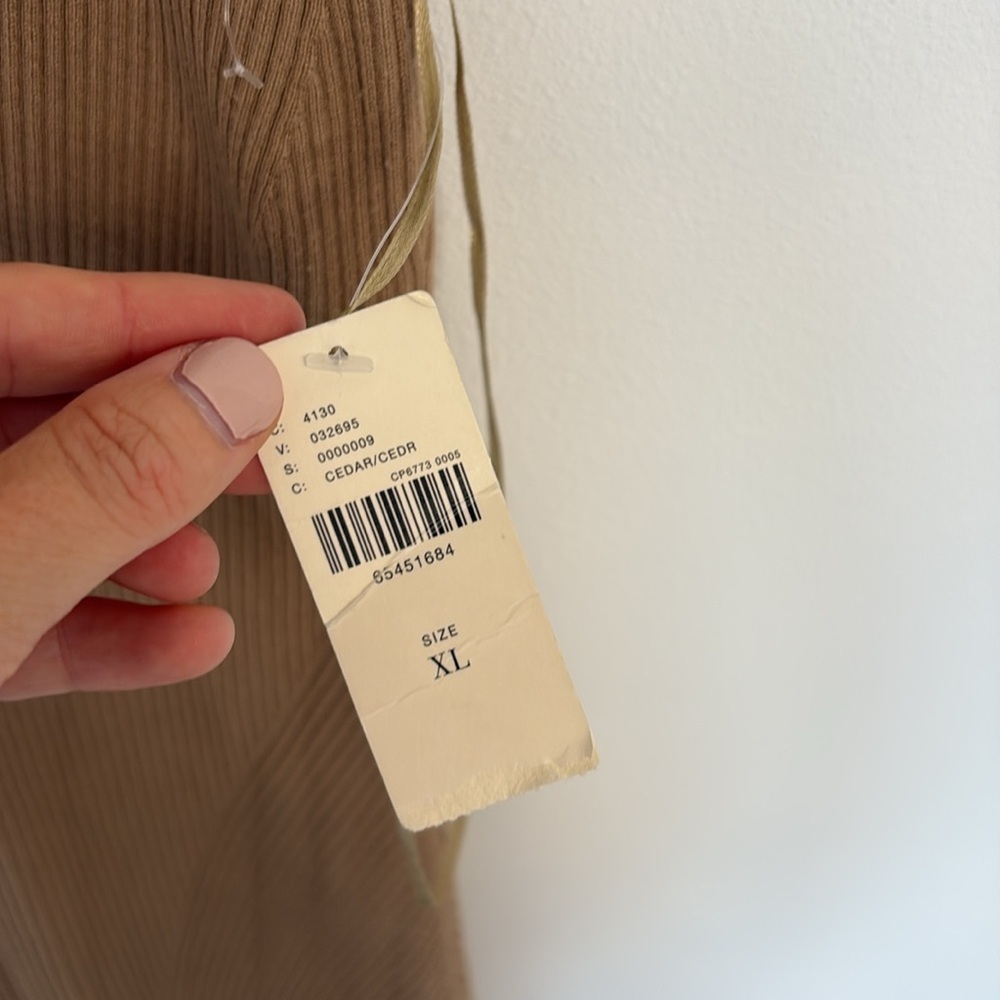 Anthropologie Mock Neck Midi Ribbed Dress - Picture 7 of 11